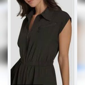 NWT Calvin Klein Black Sleeveless Waist-Defined Jumpsuit Size 12